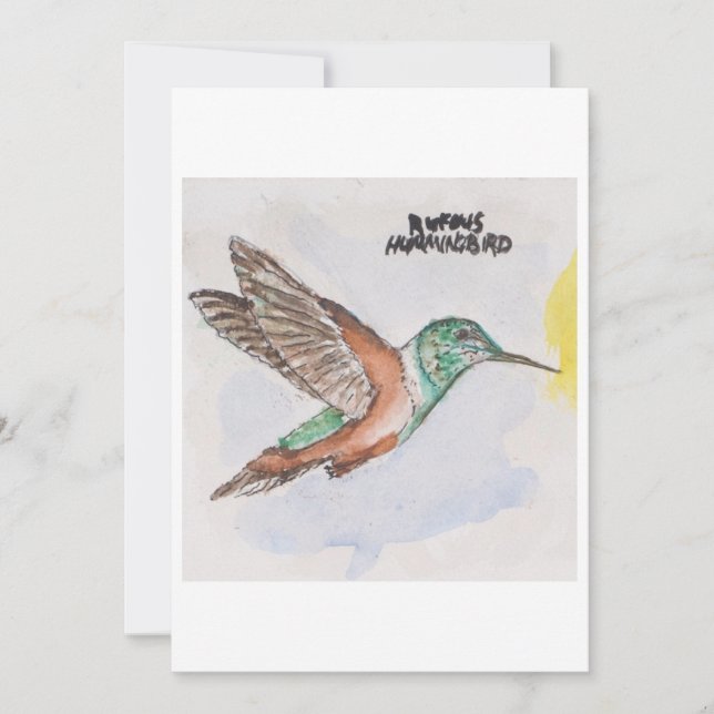 Hummingbird Greeting Card (Front)