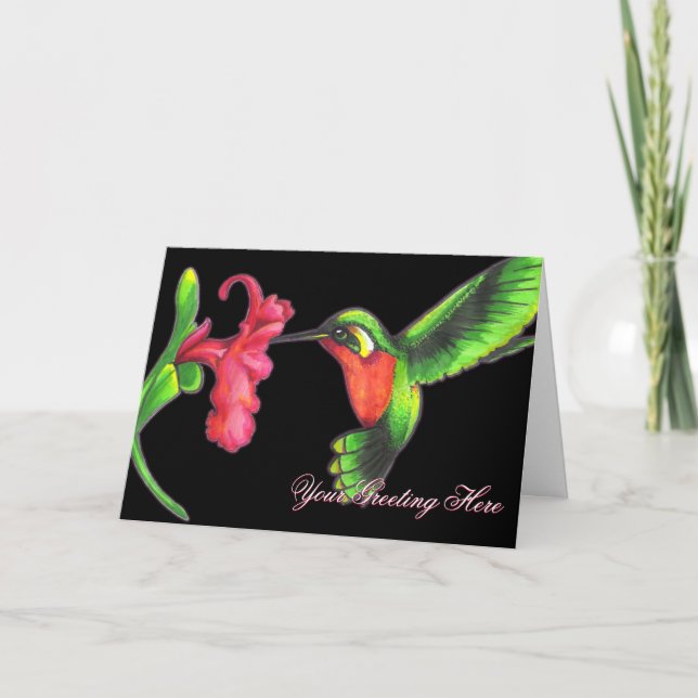Hummingbird Greeting Card (Front)