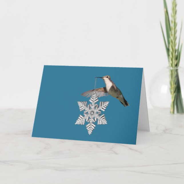 Hummingbird Greetings Holiday Card (Front)
