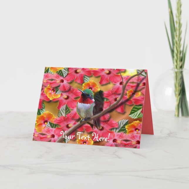 Hummingbird Haven Birthday Card (Front)