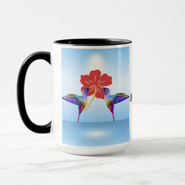 Hummingbird Haven Customisable Mug For Bird Lovers (Left)