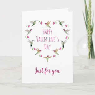 Hummingbird Heart Valentine's Day Card