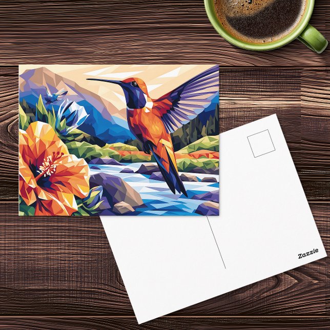 Hummingbird & Hibiscus Art Postcard (Creator Uploaded)