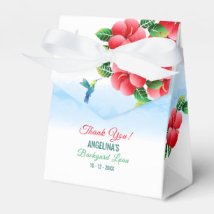 Hummingbird Hibiscus Hawiian Tropical Event Favour Box