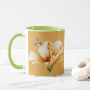 Hummingbird & Hibiscus Mug