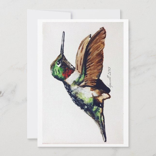 Hummingbird Holiday Card (Front)