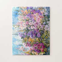 Hummingbird Hollyhock Heaven  Puzzle