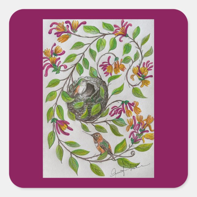  Hummingbird Home Sticker (Front)