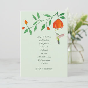Hummingbird Hope Thank You Card