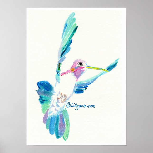Hummingbird Hover Print and Poster (Front)
