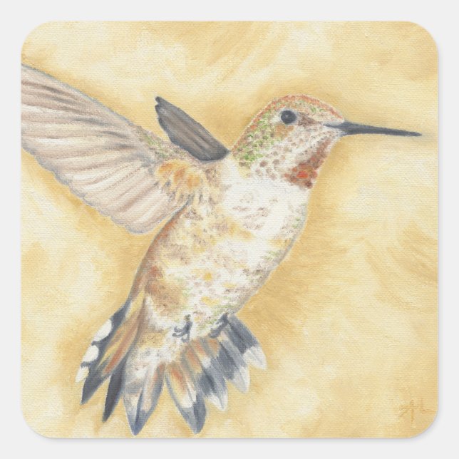 Hummingbird Hovering sticker (Front)