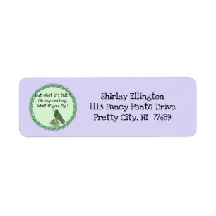 Hummingbird Hummingbirds address Label Return Address Label