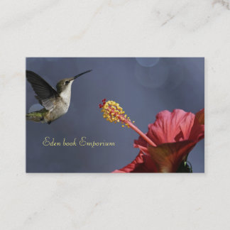 hummingbird ibiscus business card