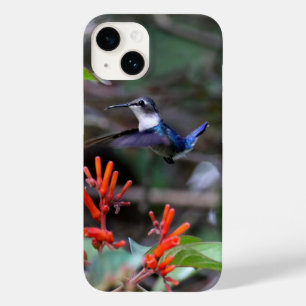 Hummingbird in Flight and Red Flowers Case-Mate iPhone 14 Case