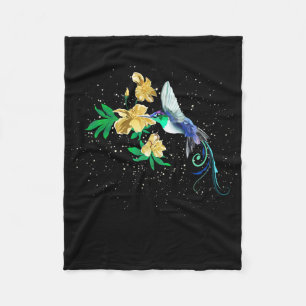 Hummingbird In Flight Fleece Blanket