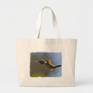 Hummingbird in Flight Large Tote Bag