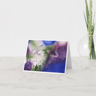 Hummingbird in flight note card