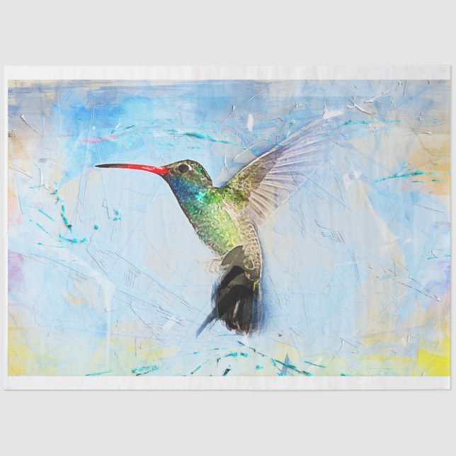 Hummingbird in Flight Tissue Paper (Front)