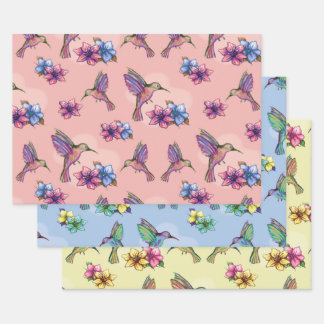 Hummingbird in Flight Wrapping Paper Sheet