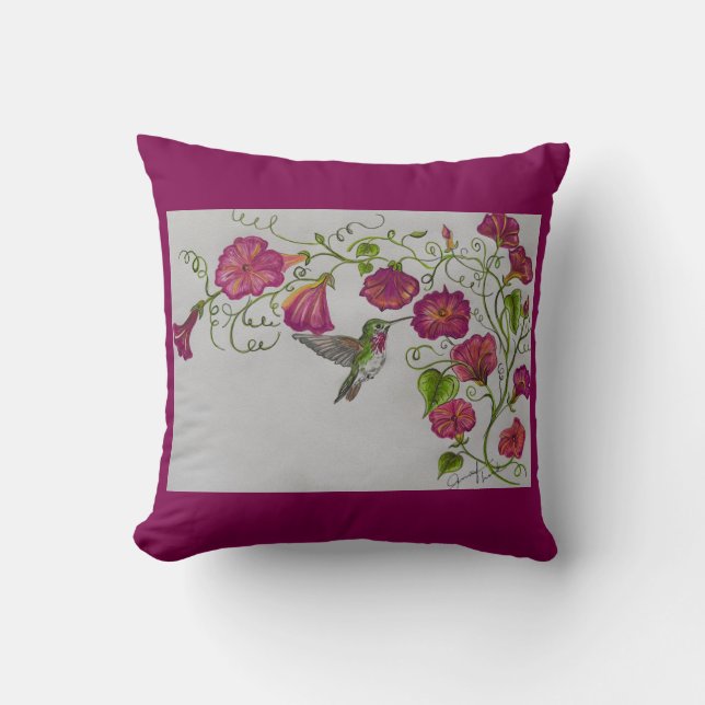 Hummingbird in Pillow (Front)