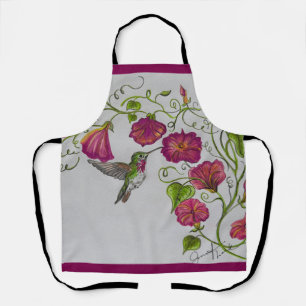 Hummingbird in Pink Apron