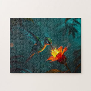 Hummingbird in the garden jigsaw puzzle