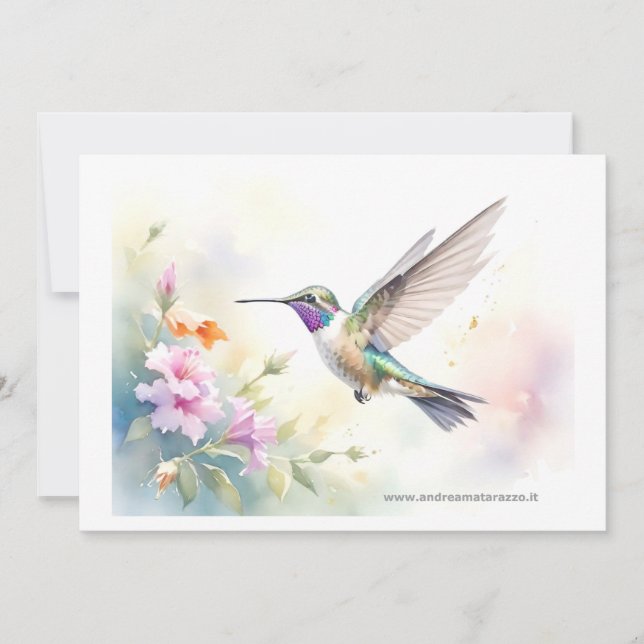 Hummingbird Invitation (Front)