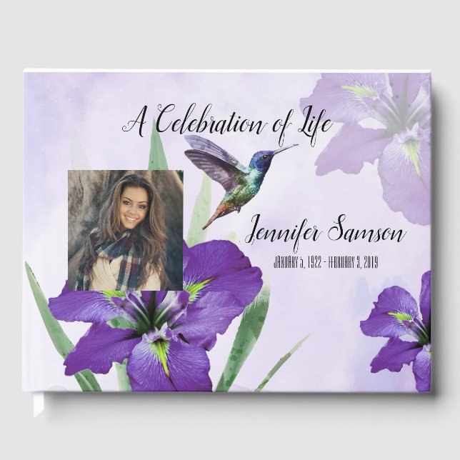 Hummingbird & Iris Guest Book (Front)