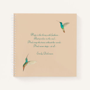Hummingbird Journal with Emily Dickinson Quote