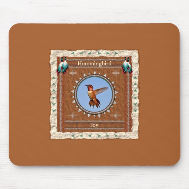 Hummingbird Joy Energy Mouse Pad (Front)