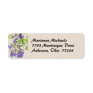 Hummingbird Label Return Address Label