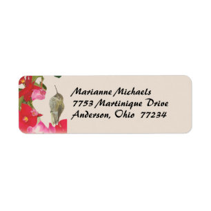Hummingbird Label Return Address Label