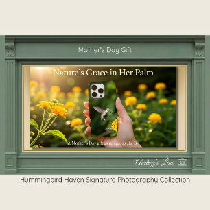 Hummingbird   Lantana Art Phone Case Mother's Day