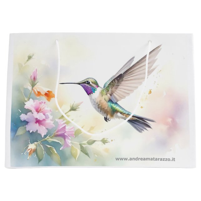 Hummingbird Large Gift Bag (Front)