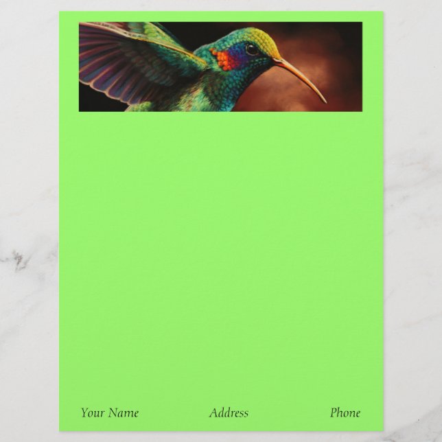 Hummingbird Letterhead (Front)