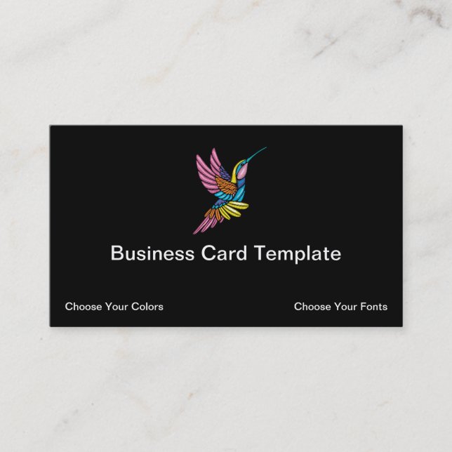 Hummingbird logo business card (Front)