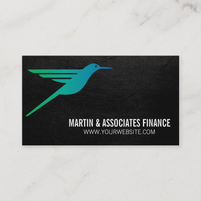 Hummingbird Logo Business Card (Front)