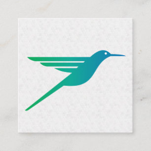 Hummingbird Logo Square Business Card