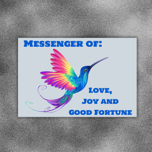 Hummingbird Love, Joy & Good Fortune   Poster