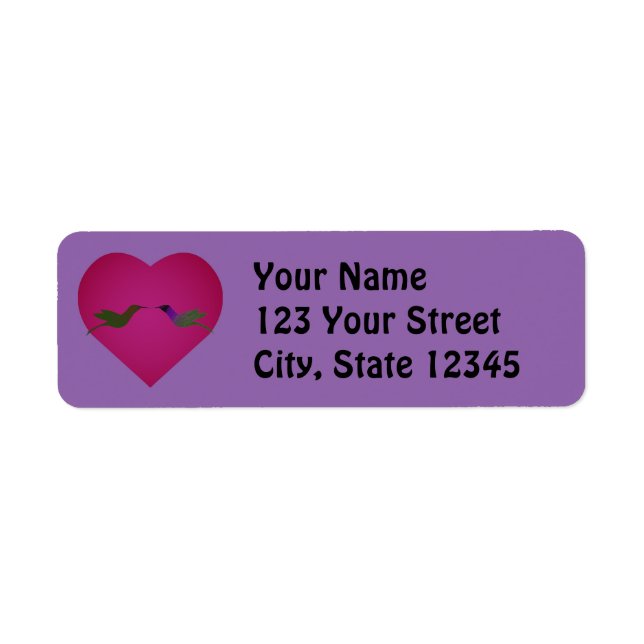 Hummingbird Love Return Address Label (Front)