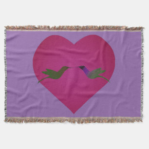 Hummingbird Love Throw Blanket