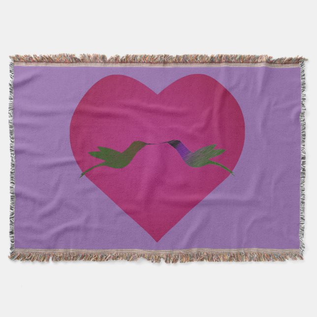 Hummingbird Love Throw Blanket (Front)