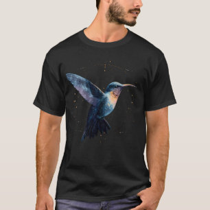 Hummingbird Lover Portrait Artwork Tropical T-Shirt