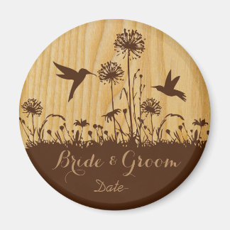 Hummingbird lovers save the date magnet