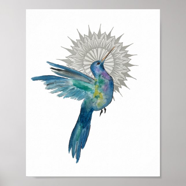 Hummingbird Mandala 8x10 Print (Front)