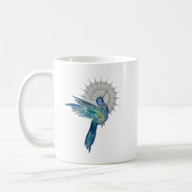 Hummingbird Mandala Coffee Mug (Left)