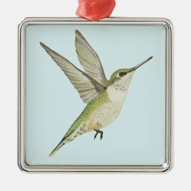 Hummingbird Metal Ornament (Front)