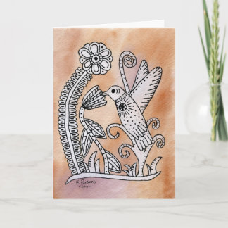 Hummingbird, Mexican Bark Style Card