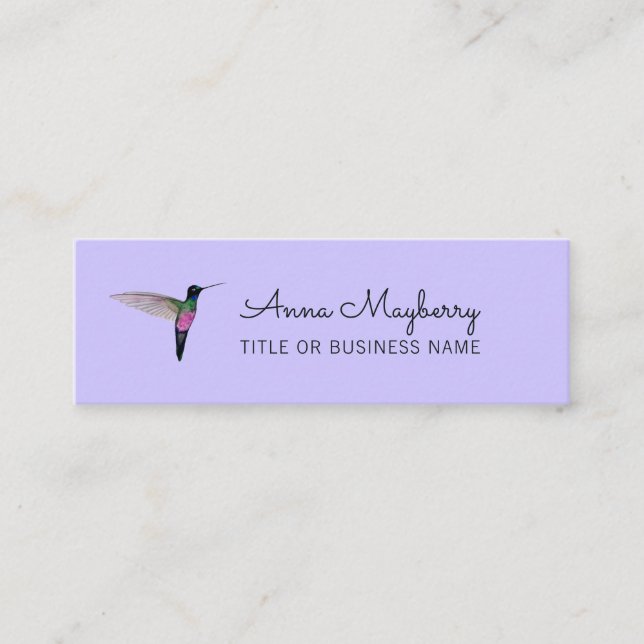 Hummingbird Mini Business Card (Front)