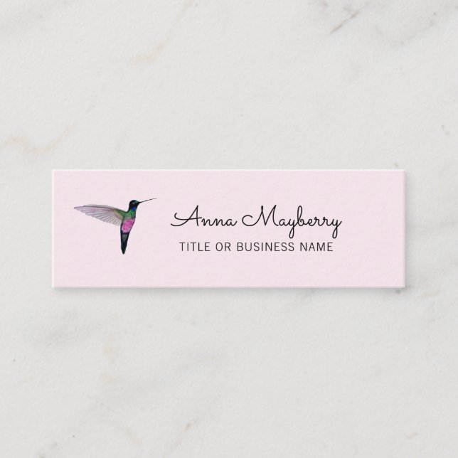 Hummingbird Mini Business Card (Front)